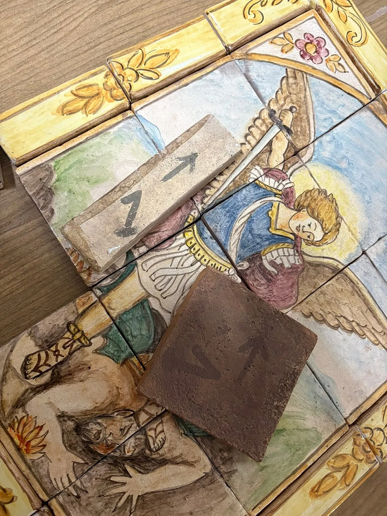 Tile painting of Saint Michael the Archangel, 50s 12