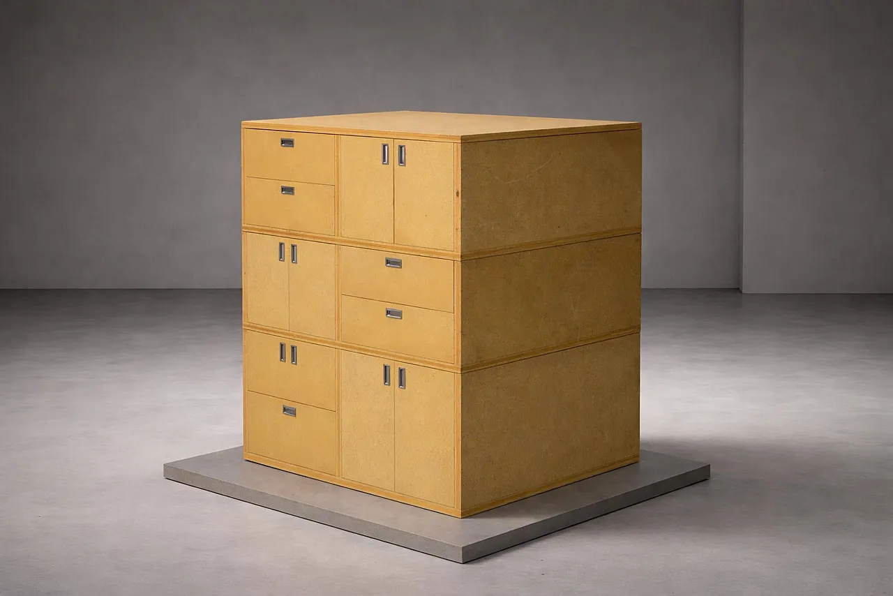 Modular bookshelf,by G. Malacrida and P. Resmini, 1970s 5