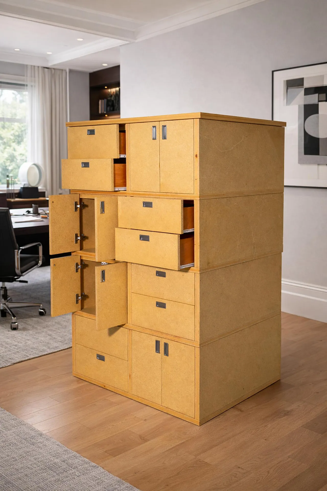 Modular bookshelf,by G. Malacrida and P. Resmini, 1970s 16