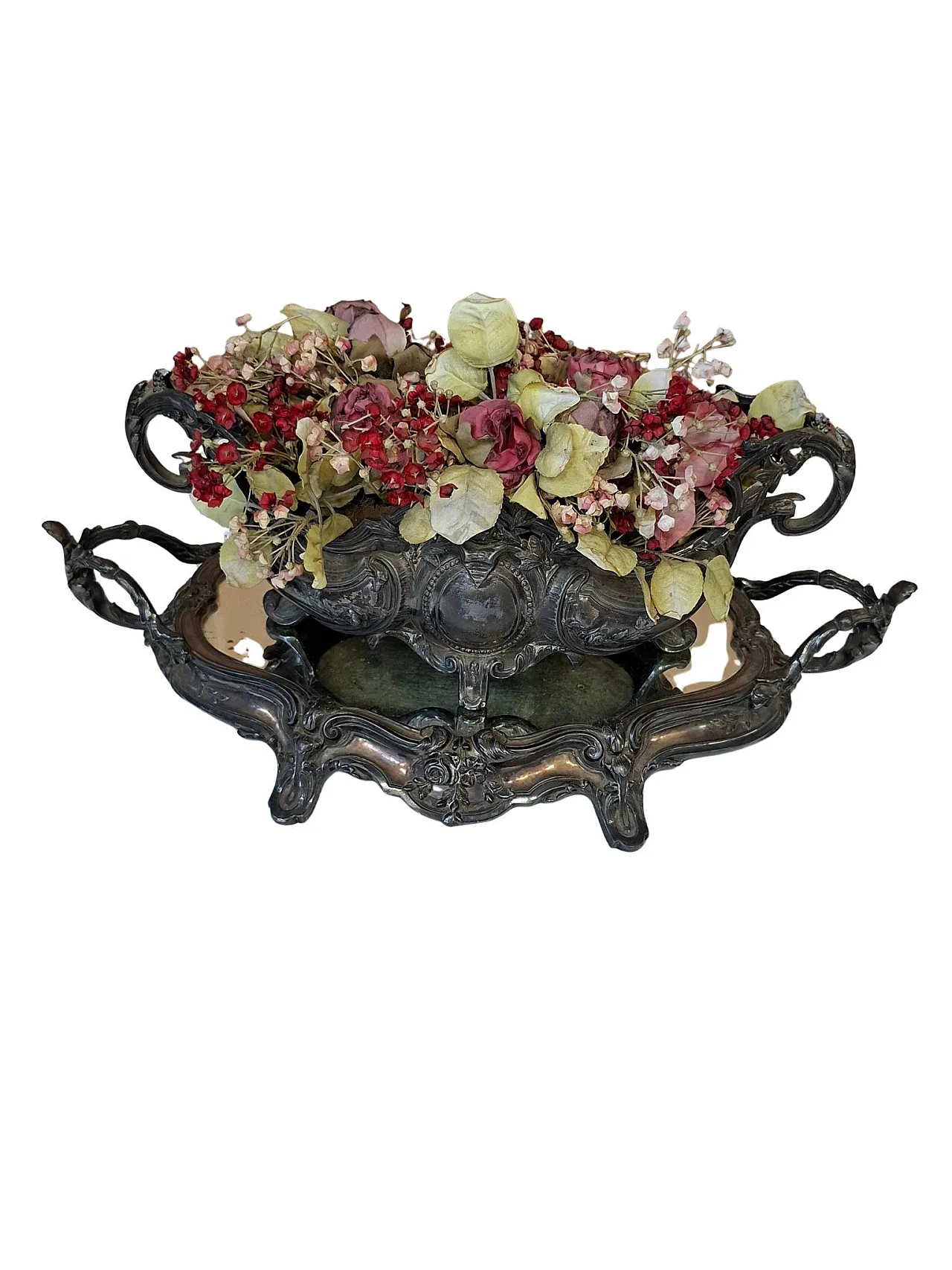 Centrotavola con specchiera Surtout de Table stile Luigi XV, '900 13