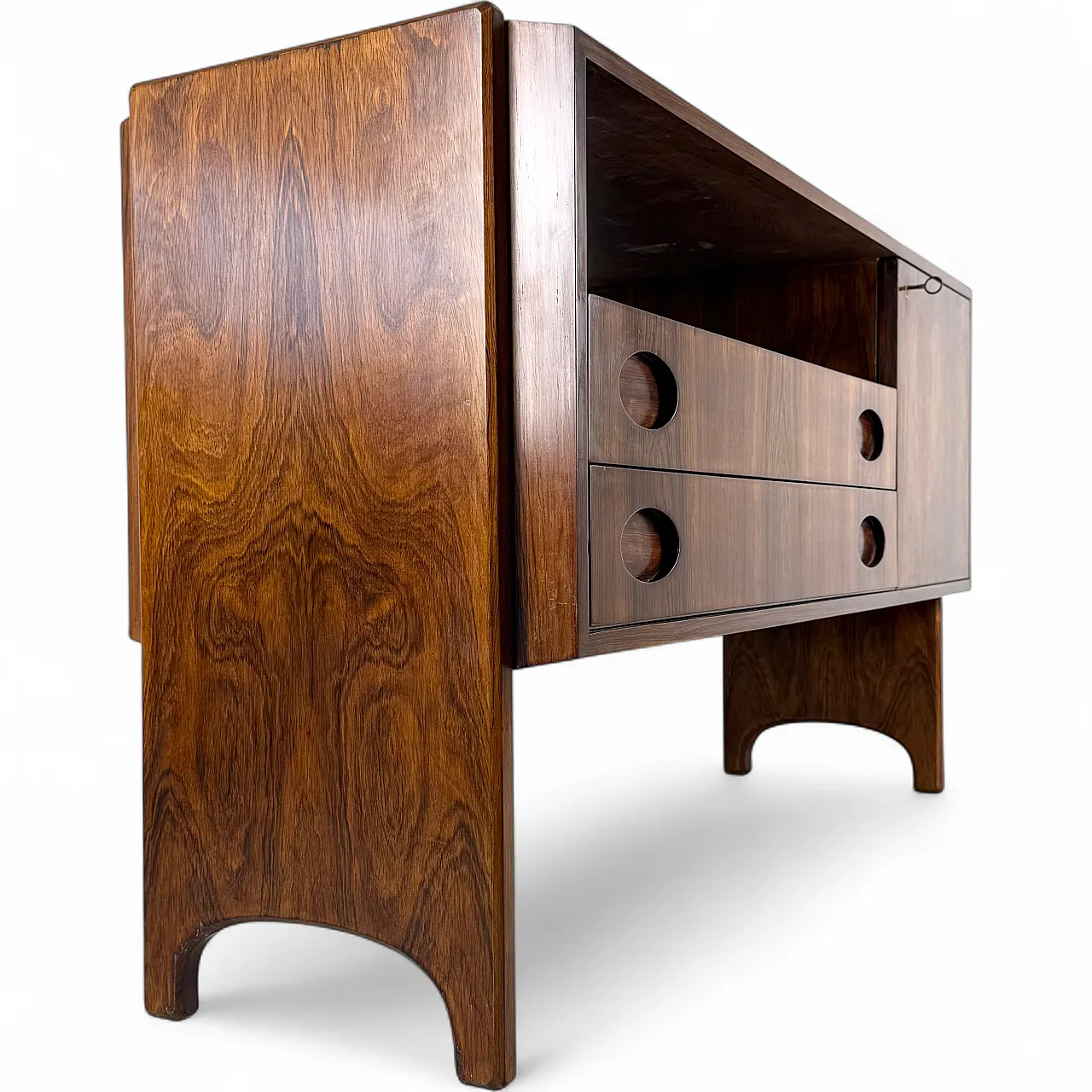 Rosewood sideboard by Gilberto Cassina, 50s 10