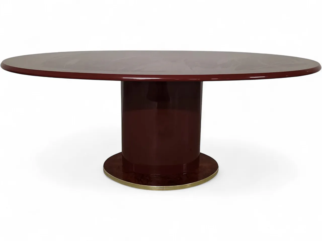 Tavolo in radica bordeaux, anni '80 14