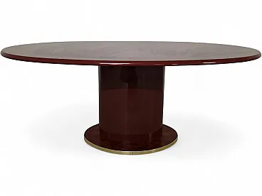 Tavolo in radica bordeaux, anni '80