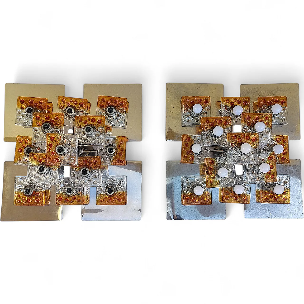 Pair of chandeliers by Toni Zuccheri for Mazzega, 1970 21