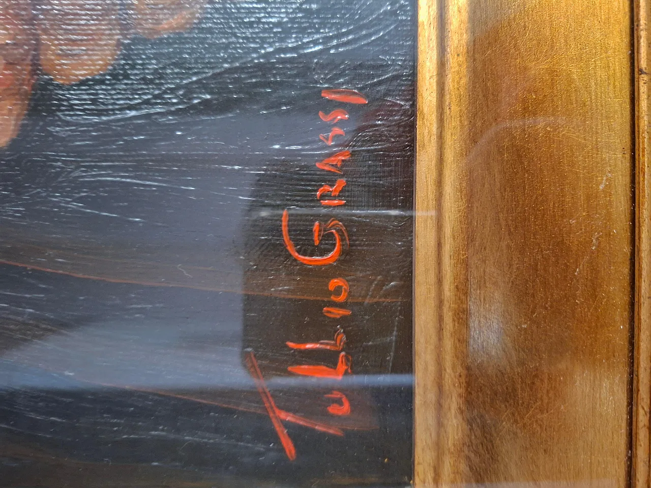 Old Man with a Pipe by Tullio Grassi, oil on canvas, 20th century 4