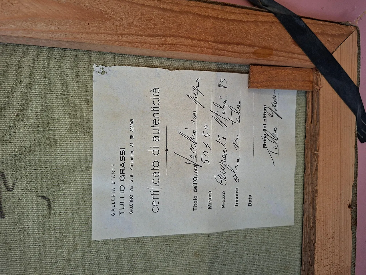 Old Man with a Pipe by Tullio Grassi, oil on canvas, 20th century 5