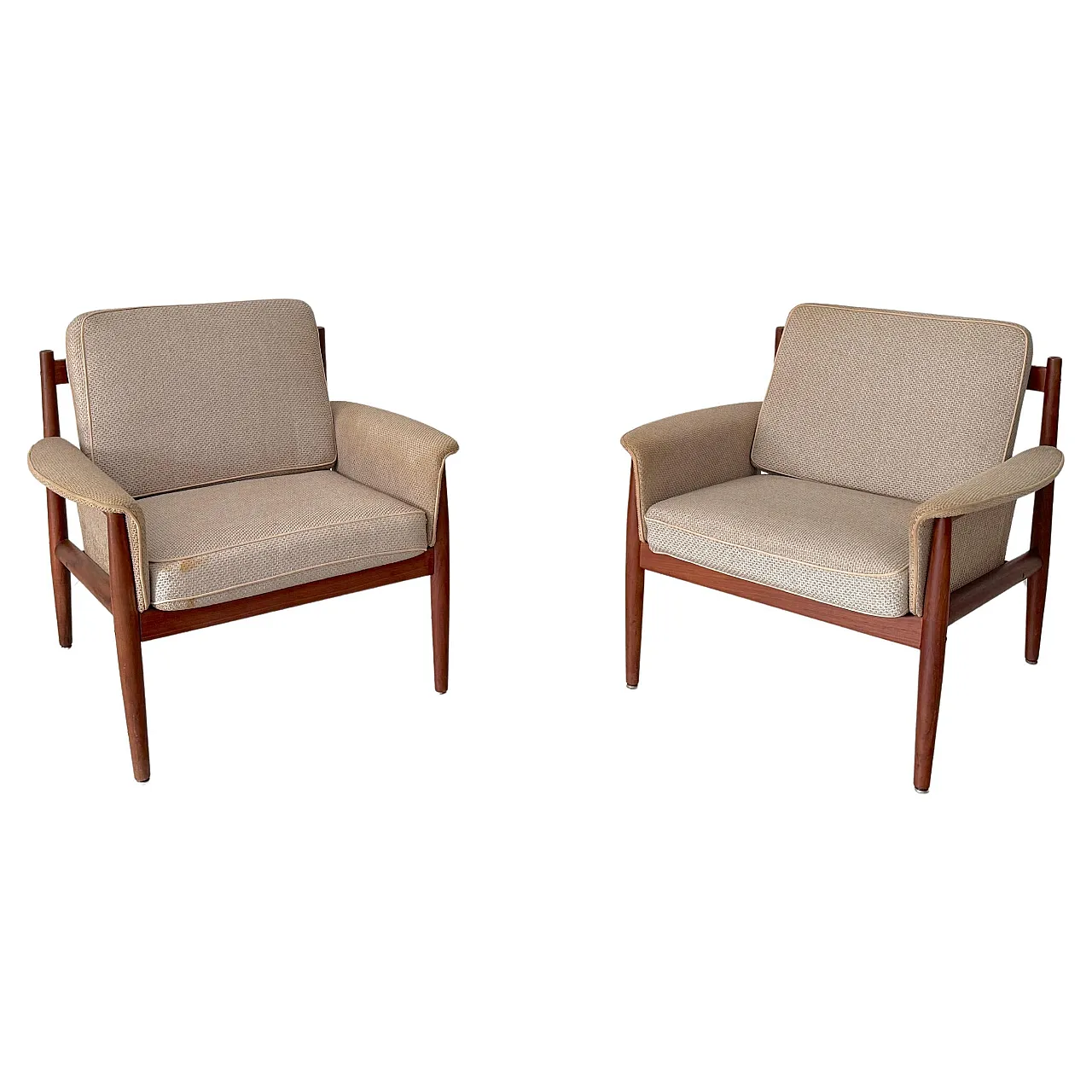 Pair of armchairs mod. 118 do Grete Jalk for France & Son, 1960s 1