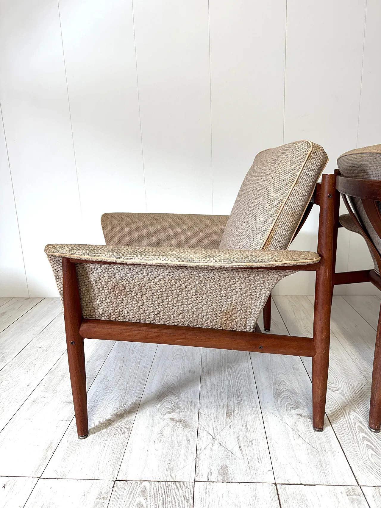 Pair of armchairs mod. 118 do Grete Jalk for France & Son, 1960s 7