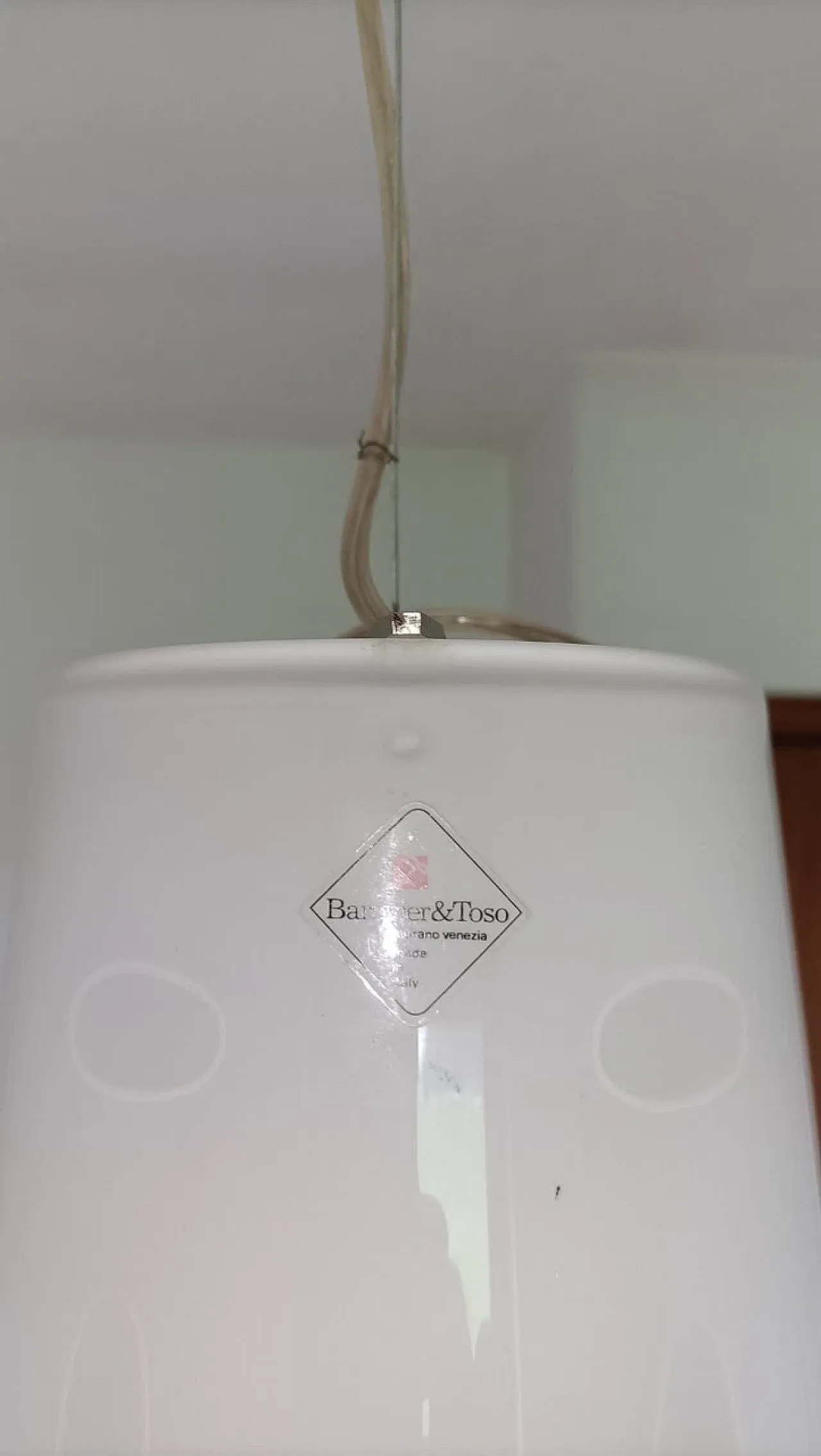 Barovier & Toso pendant lamp in Murano glass, 20th century 9