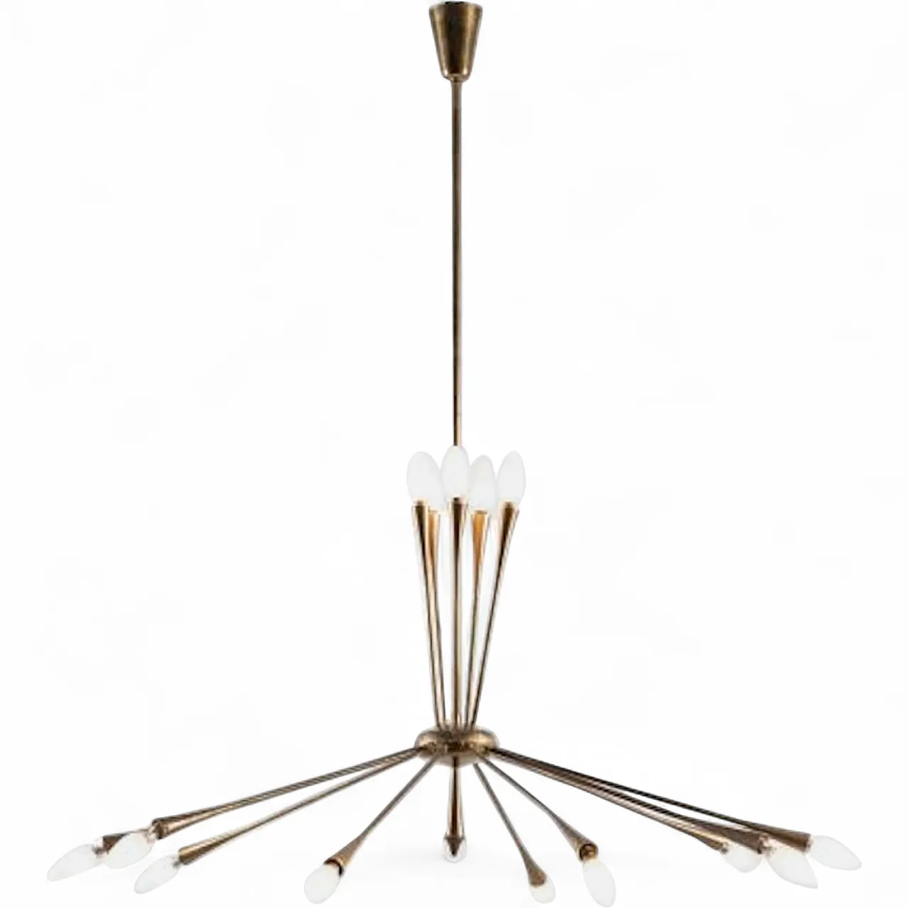 Huge Sputnik chandelier by Oscar Torlasco for Lumi, 1950s 19