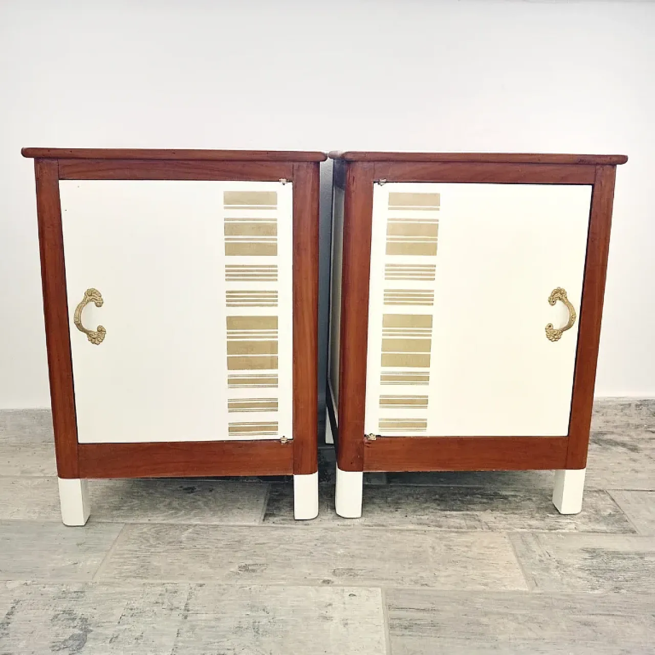 Pair of Carpeneto bedside tables, mid-20th century 2