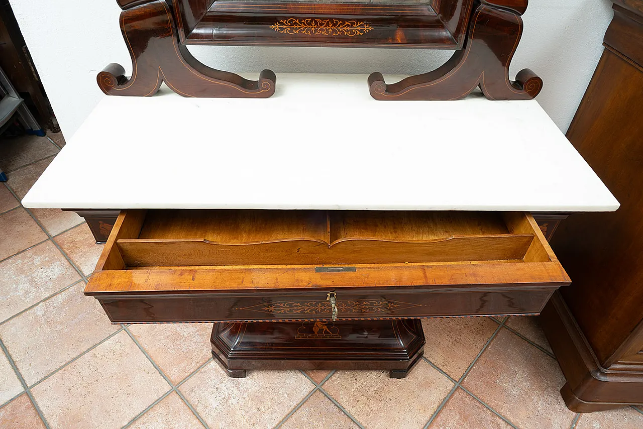 Smith Neapolitan toilet in mahogany feather, 19th century 2