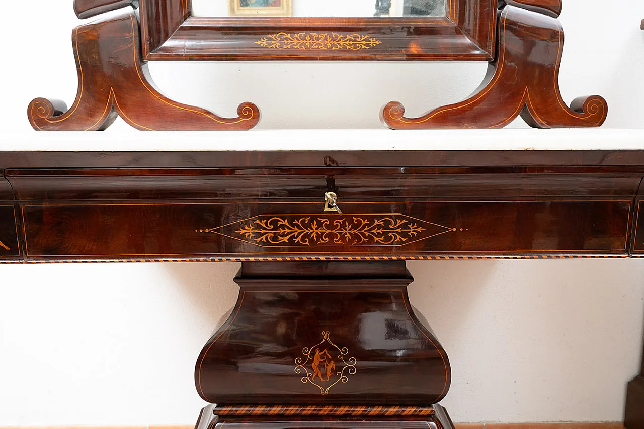 Smith Neapolitan toilet in mahogany feather, 19th century 5