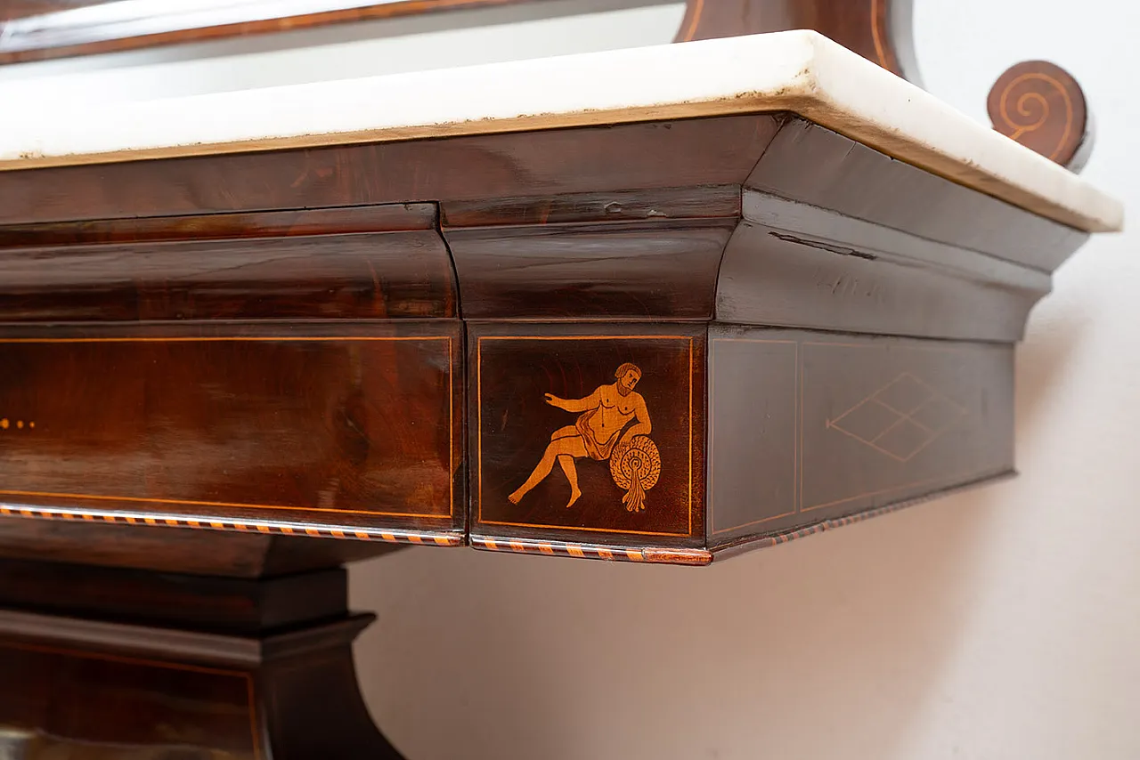 Smith Neapolitan toilet in mahogany feather, 19th century 6