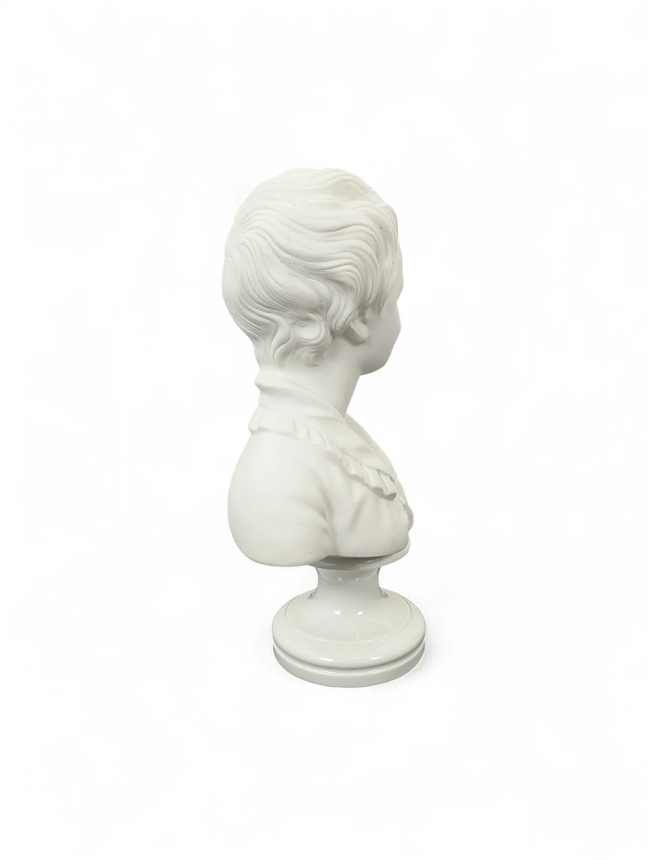 White bust of a Limonges boy in biscuit porcelain 2