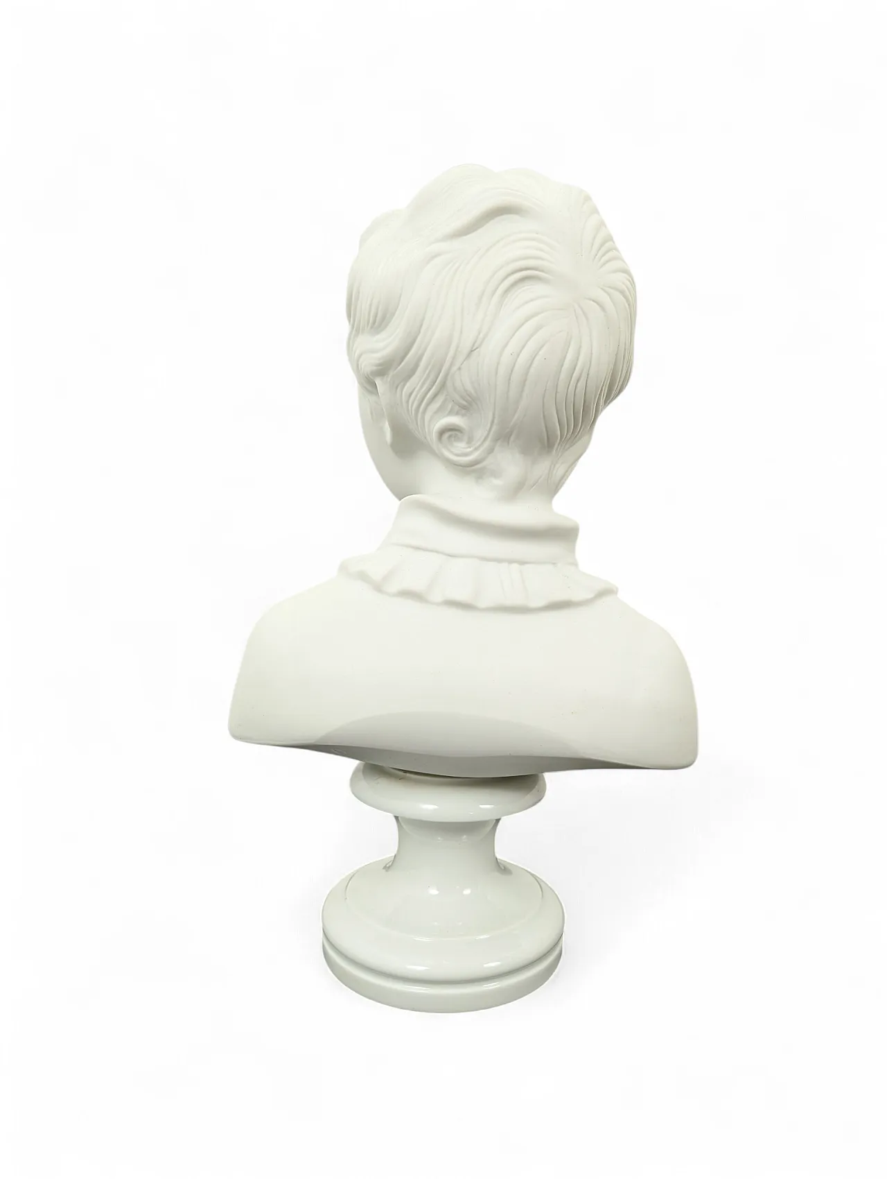 White bust of a Limonges boy in biscuit porcelain 3