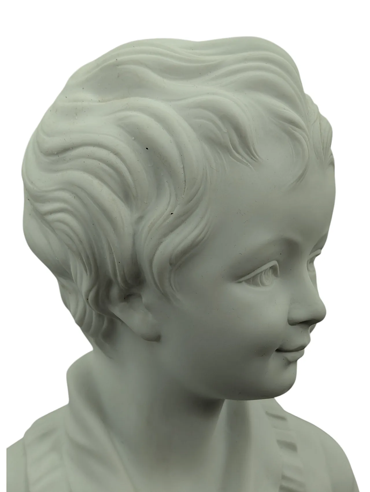 White bust of a Limonges boy in biscuit porcelain 5