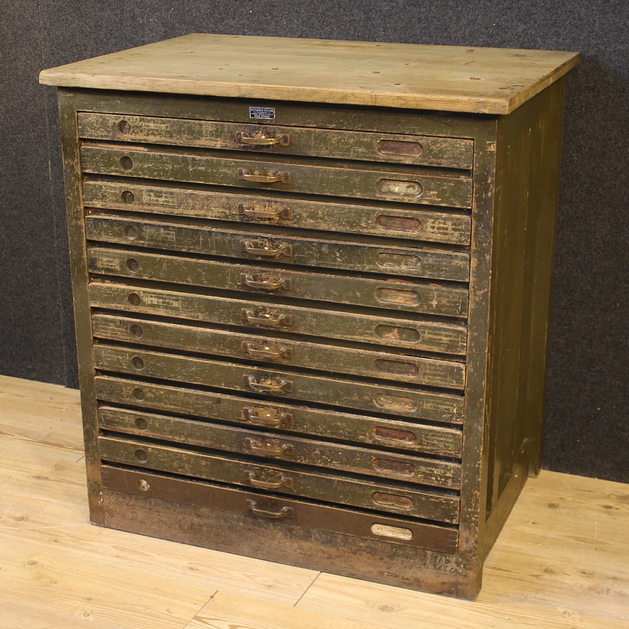 Woodcut chest of drawers in lacquered wood, 20th century 5