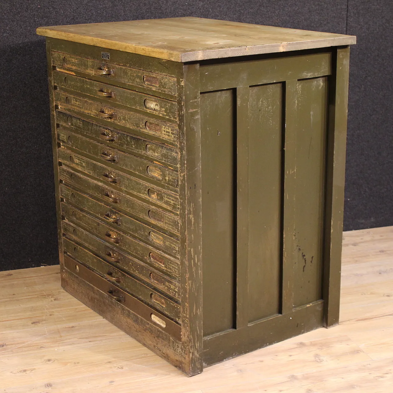 Woodcut chest of drawers in lacquered wood, 20th century 11