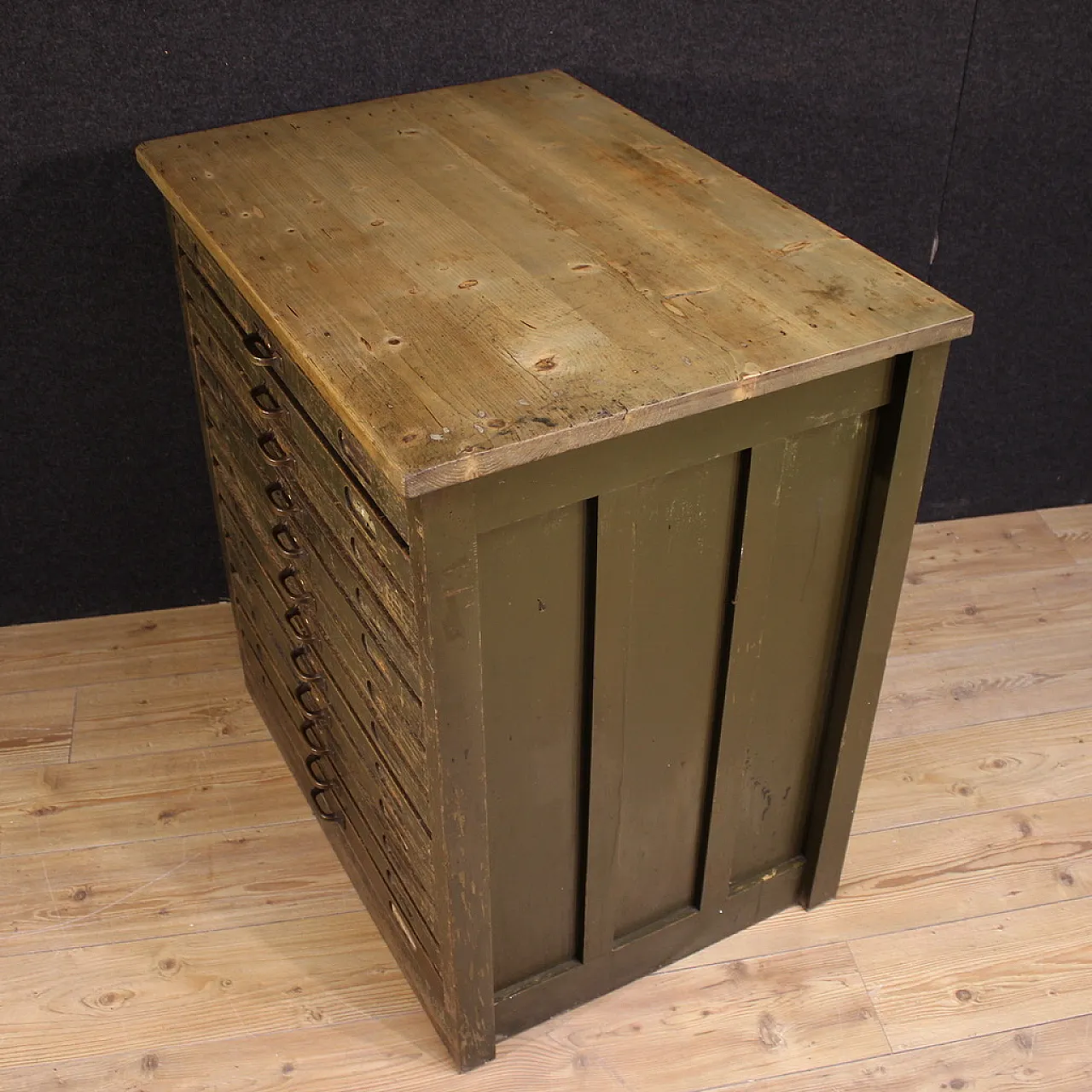 Woodcut chest of drawers in lacquered wood, 20th century 12