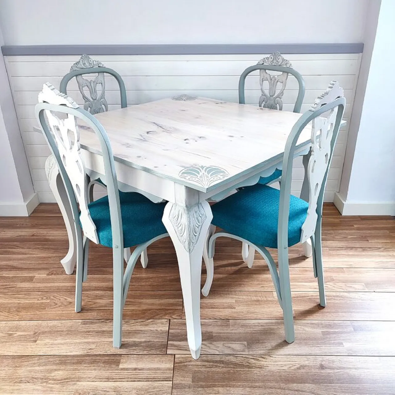 Navarra table with 4 chairs, mid-20th century 2