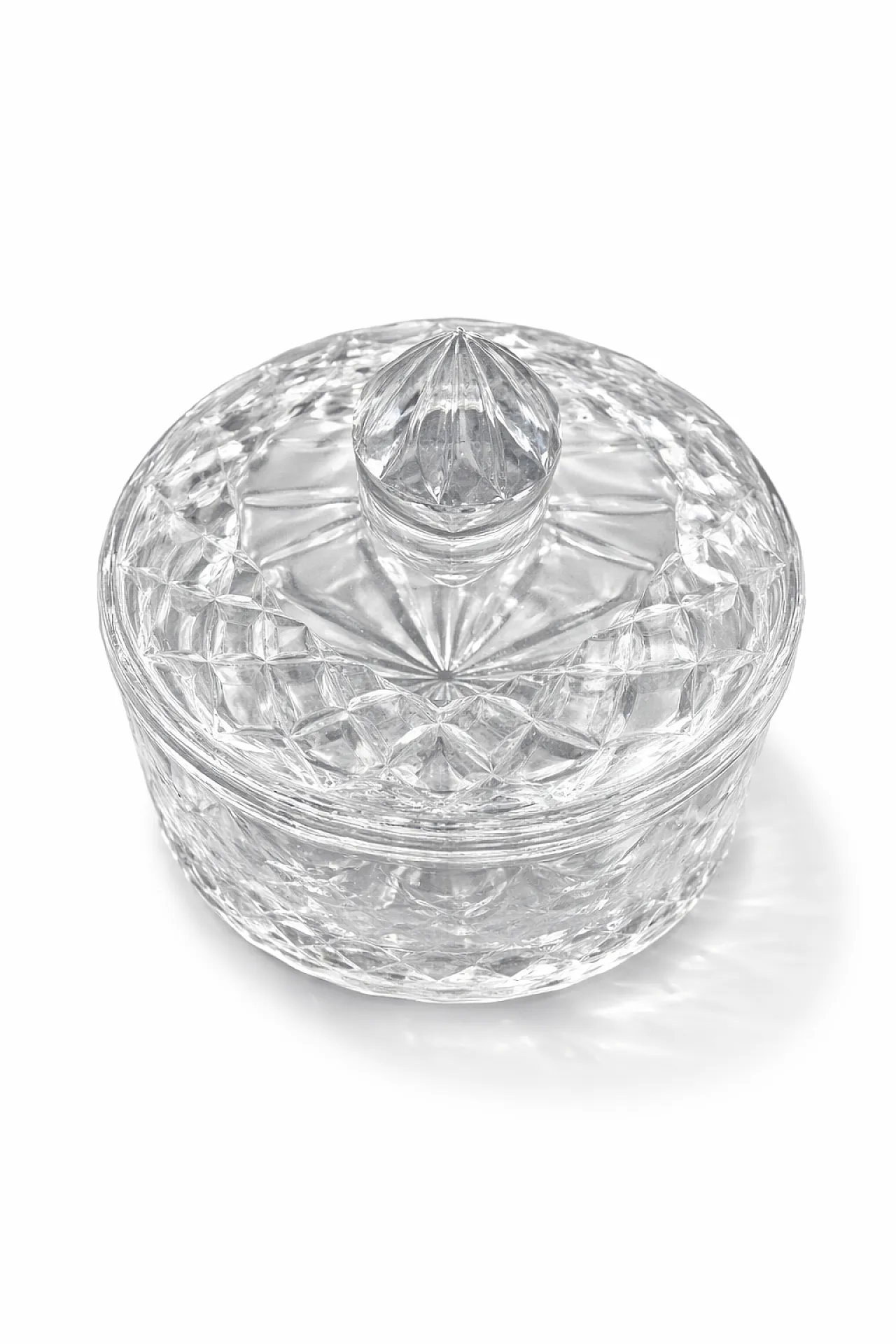 Cut crystal centerpiece with lid, 1970s 2