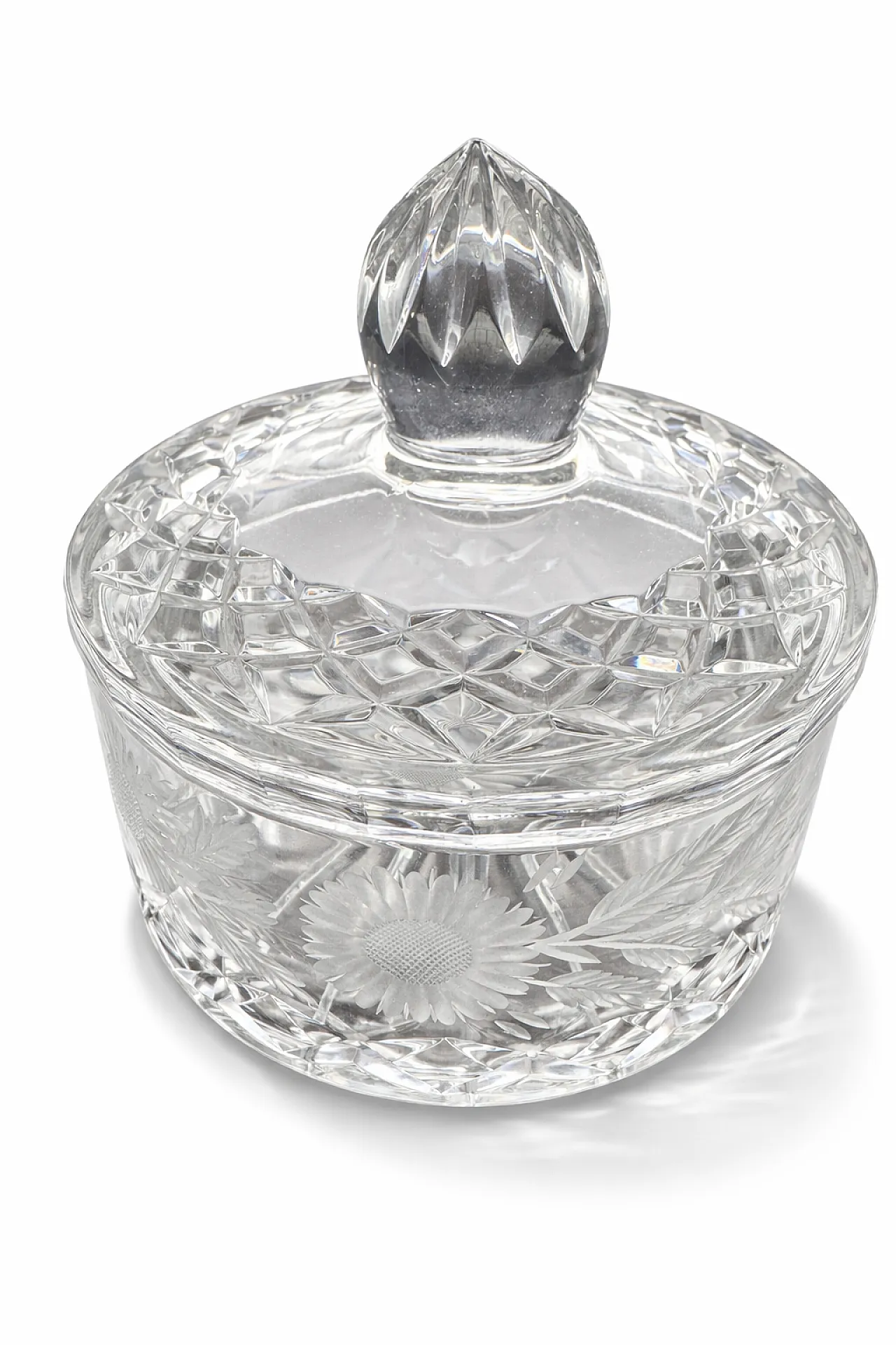 Cut crystal centerpiece with lid, 1970s 5