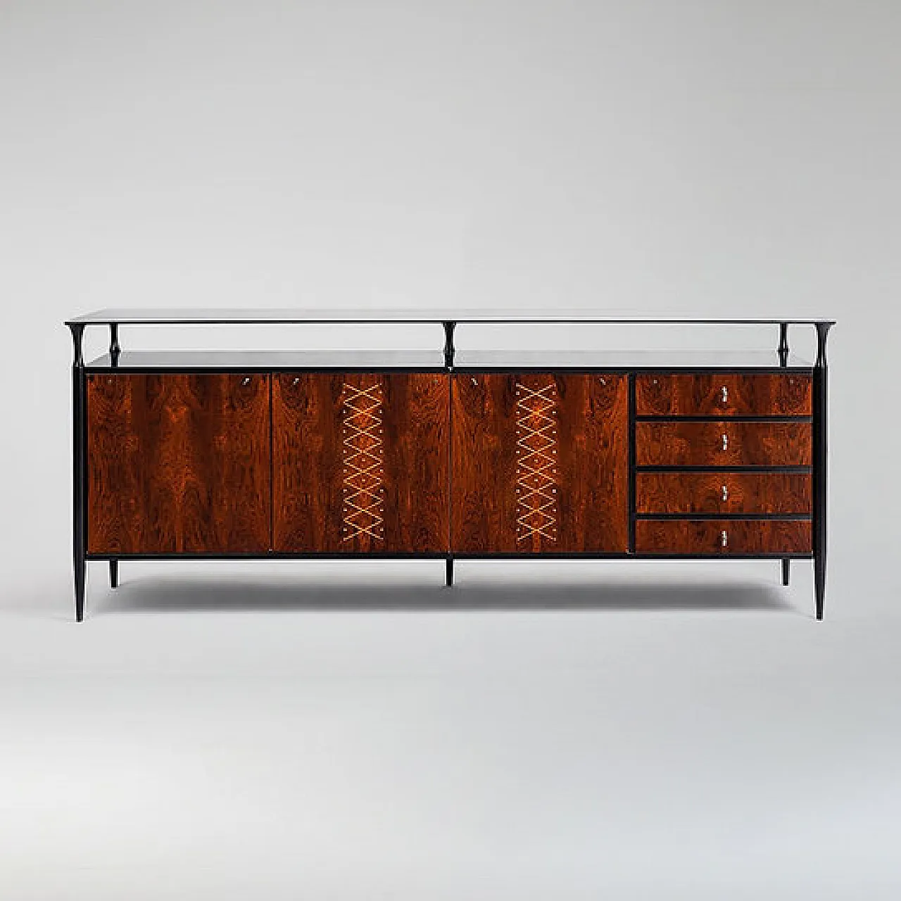 Credenza in legno di palissandro Santos, anni '50 1