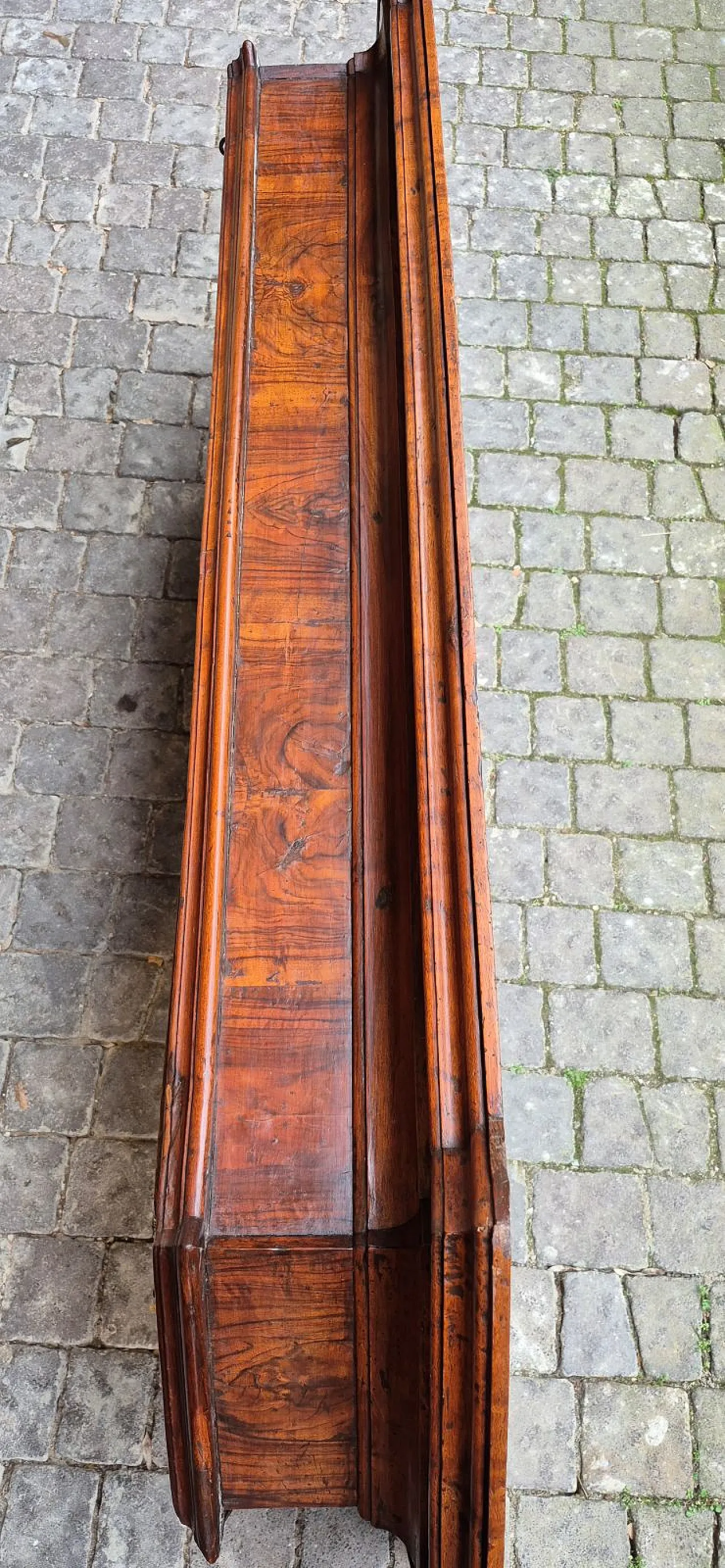 Paneled and rusticated walnut wardrobe, 17th century 13
