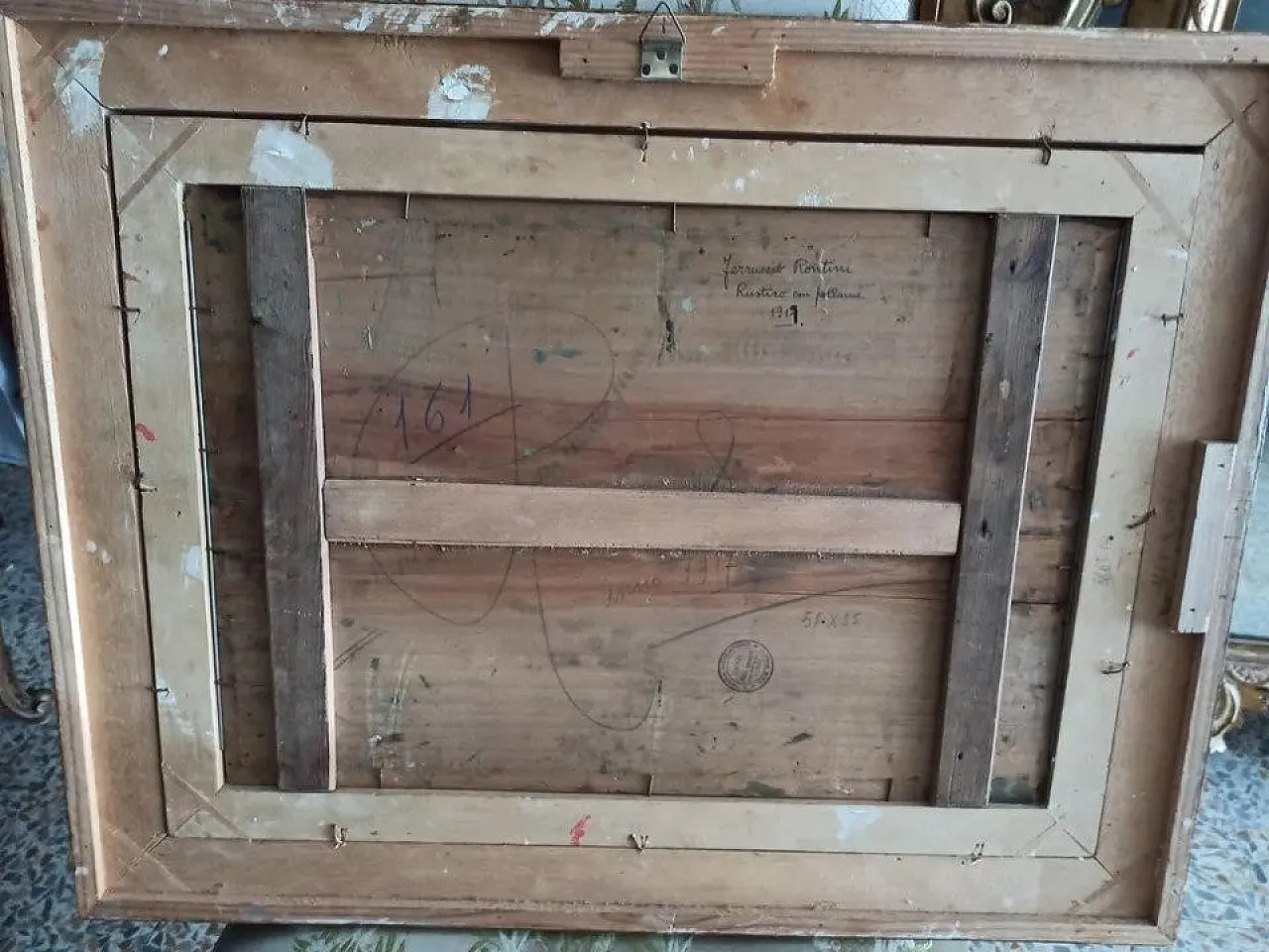 Ferruccio Rontini, olio su tavola, primo '900 8