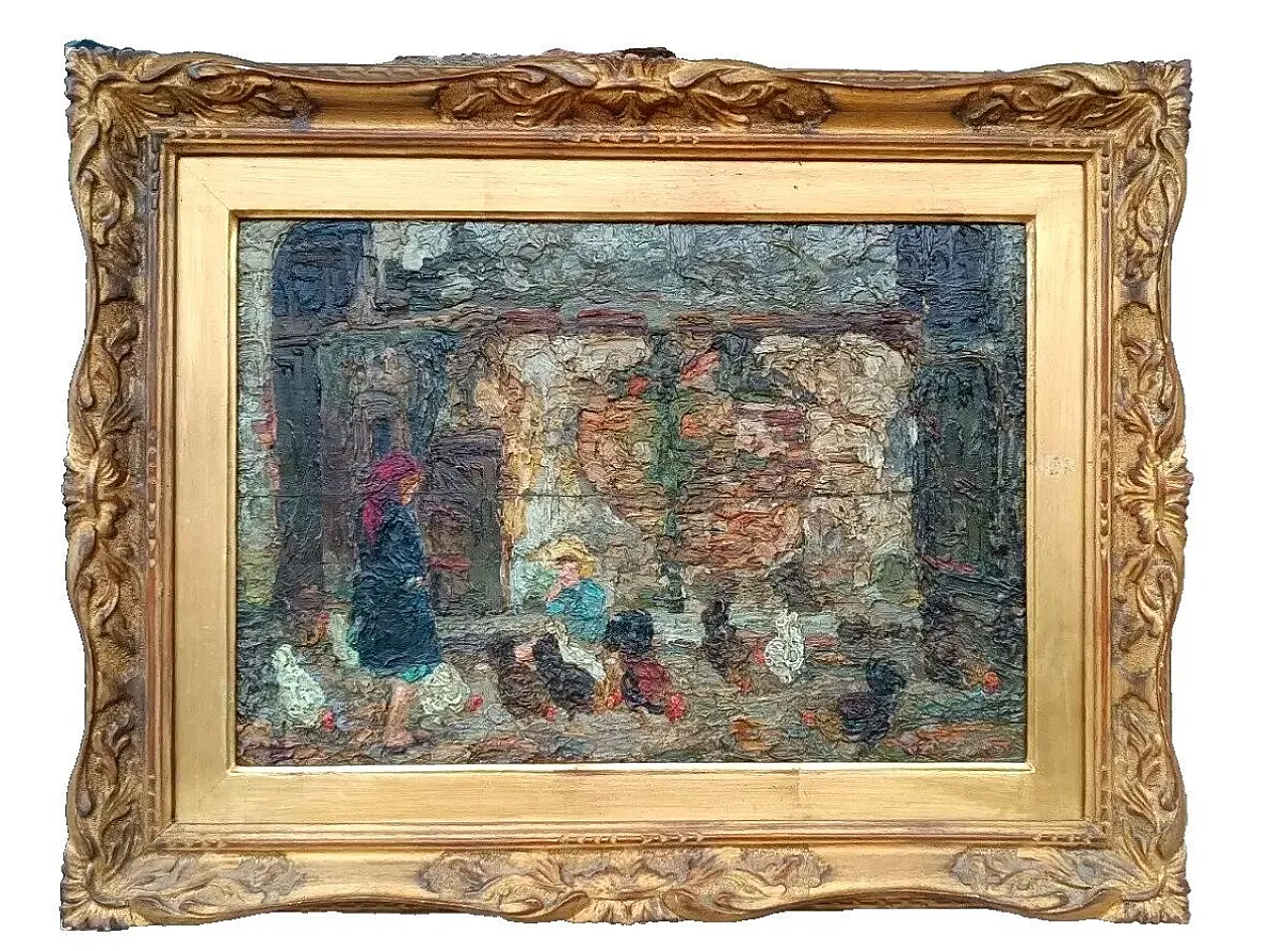 Ferruccio Rontini, olio su tavola, primo '900 11