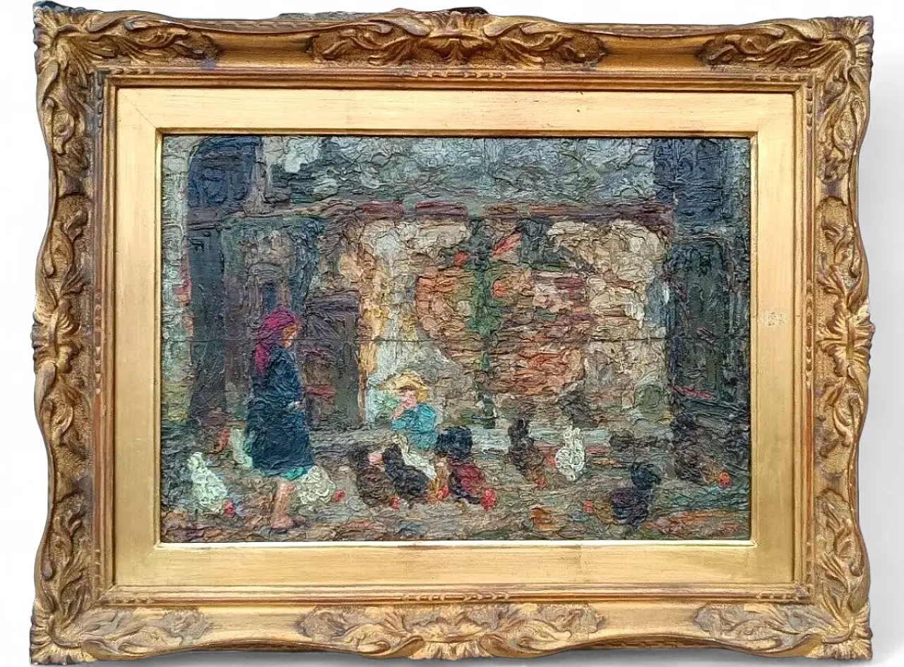 Ferruccio Rontini, olio su tavola, primo '900 12