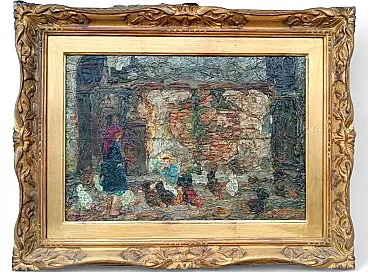 Ferruccio Rontini, olio su tavola, primo '900
