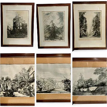 I Giardini Di Firenze, 6 litografie di Luciano Guarnieri, '900