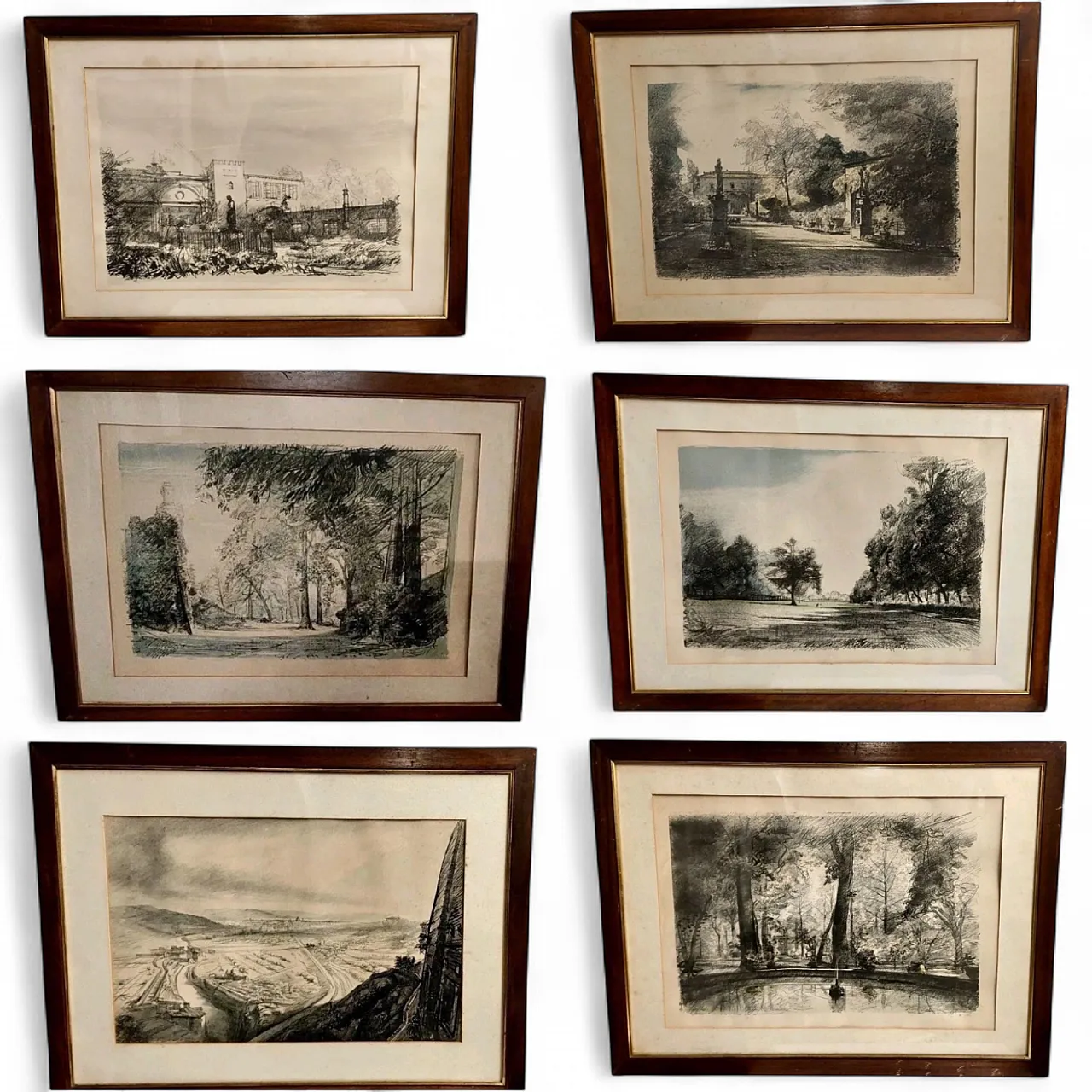 I giardini di Firenze di Luciano Guarnieri, 6 litografie, '900 8