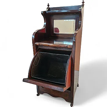 Charcoal cabinet with wood with mirror, '800