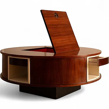 Swivel bar coffee table, 1960s