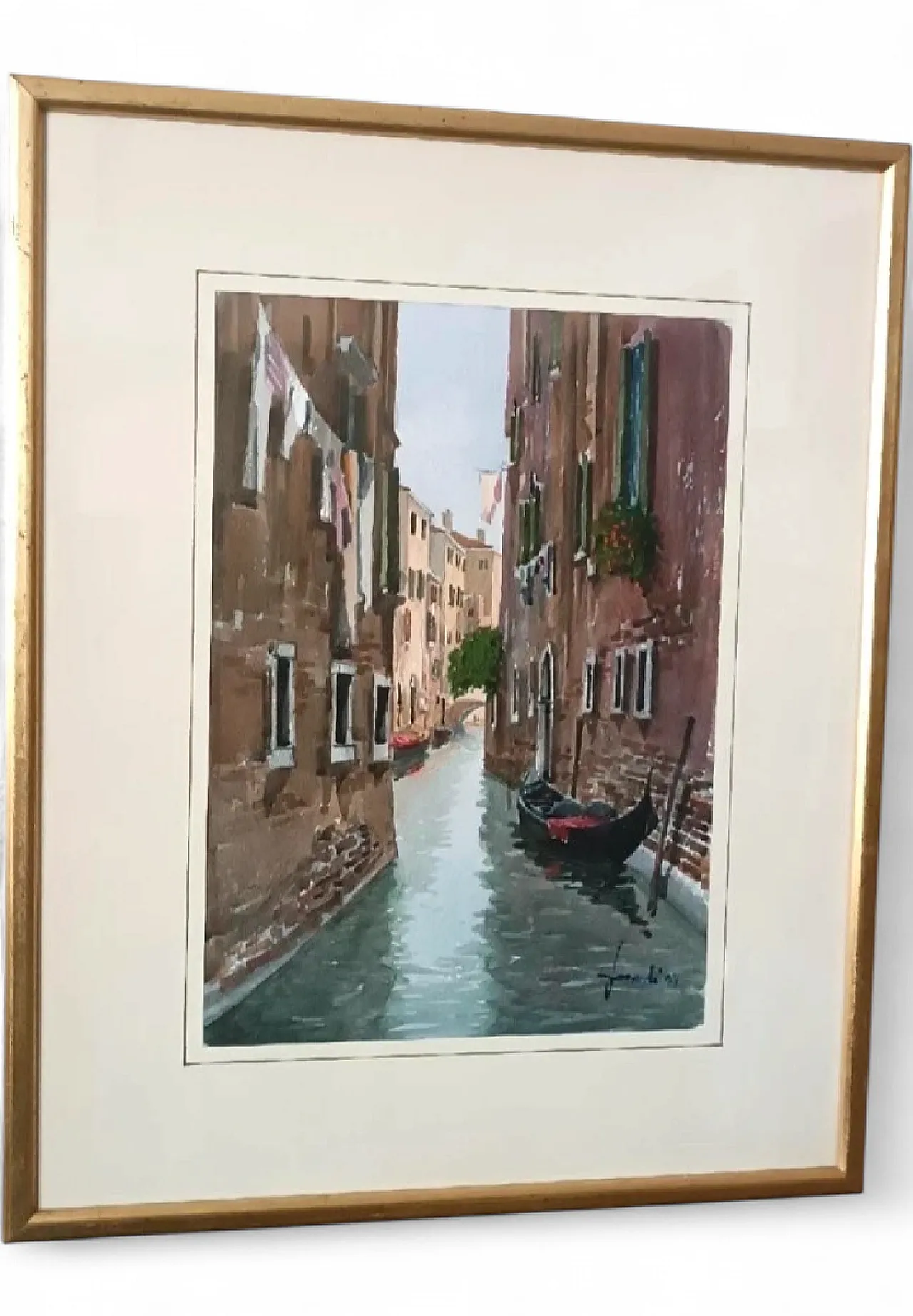 Un canale a Venezia o Chioggia, acquerello, '900 9
