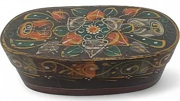 Scatola dipinta Tirolo in faggio curvo e abete, '800