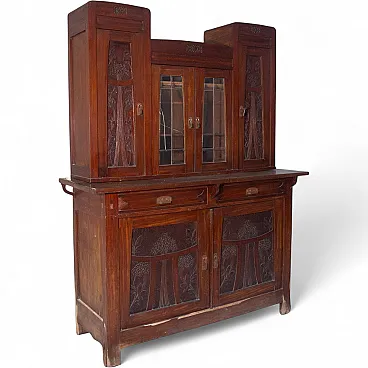 Art Nouveau period buffet cabinet with glass doors, early 20th century