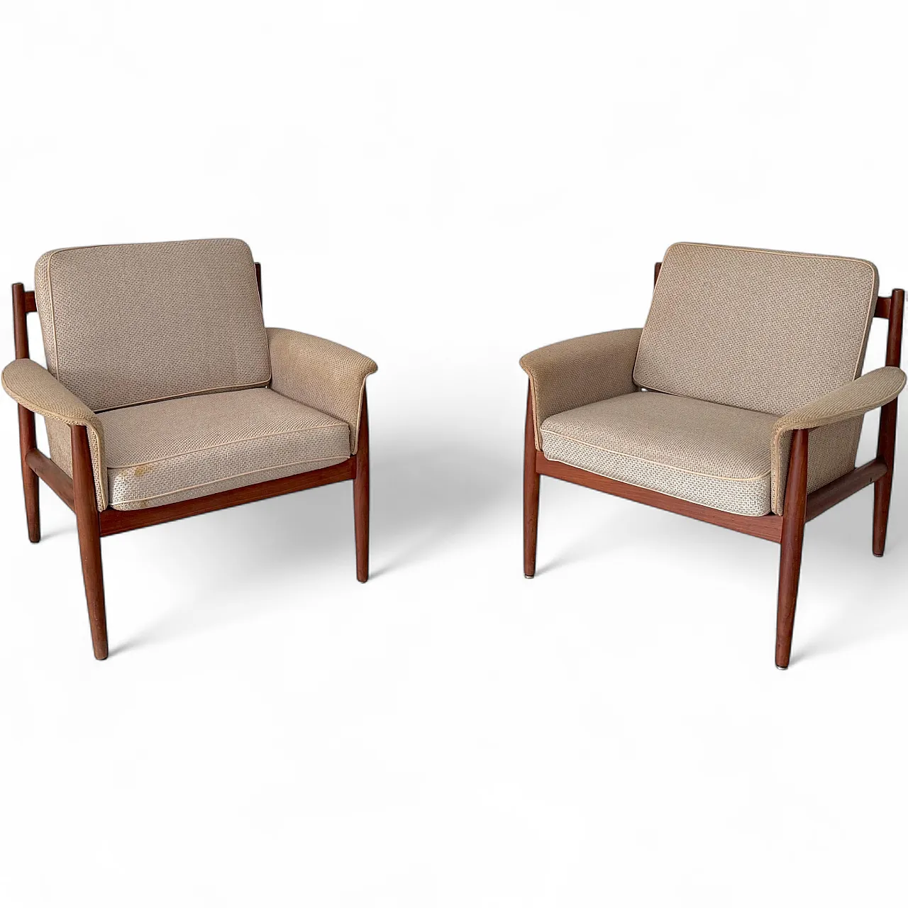 Pair of armchairs mod. 118 do Grete Jalk for France & Son, 1960s 14