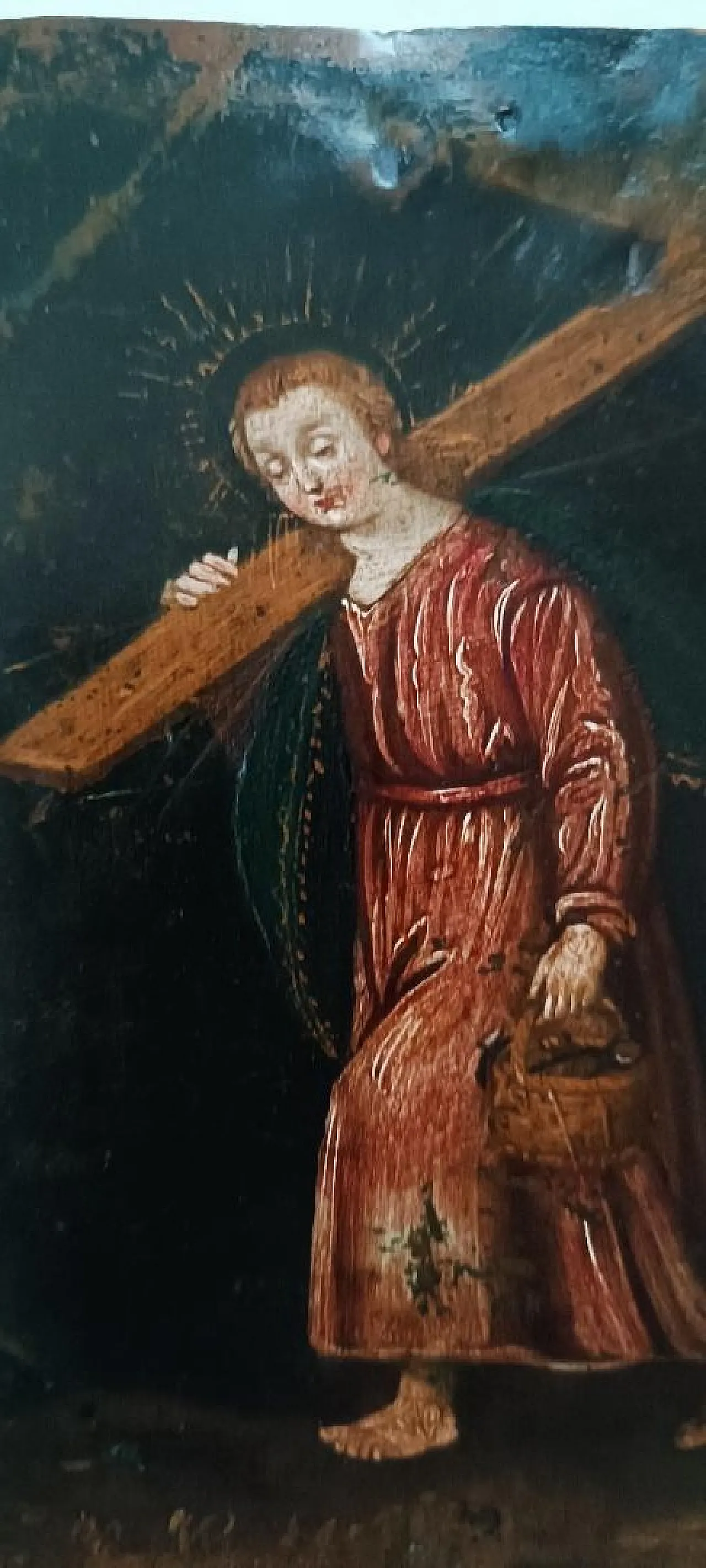 San Christophe, painting on copper, 18th century 1