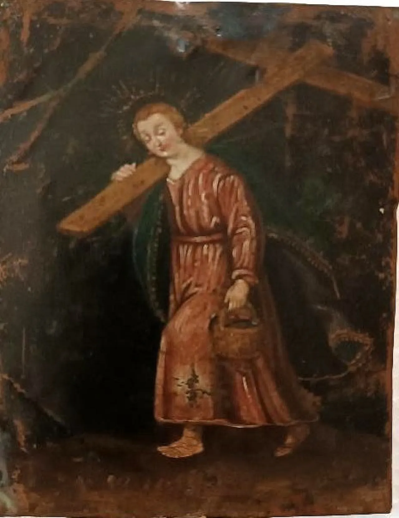 San Christophe, painting on copper, 18th century 2