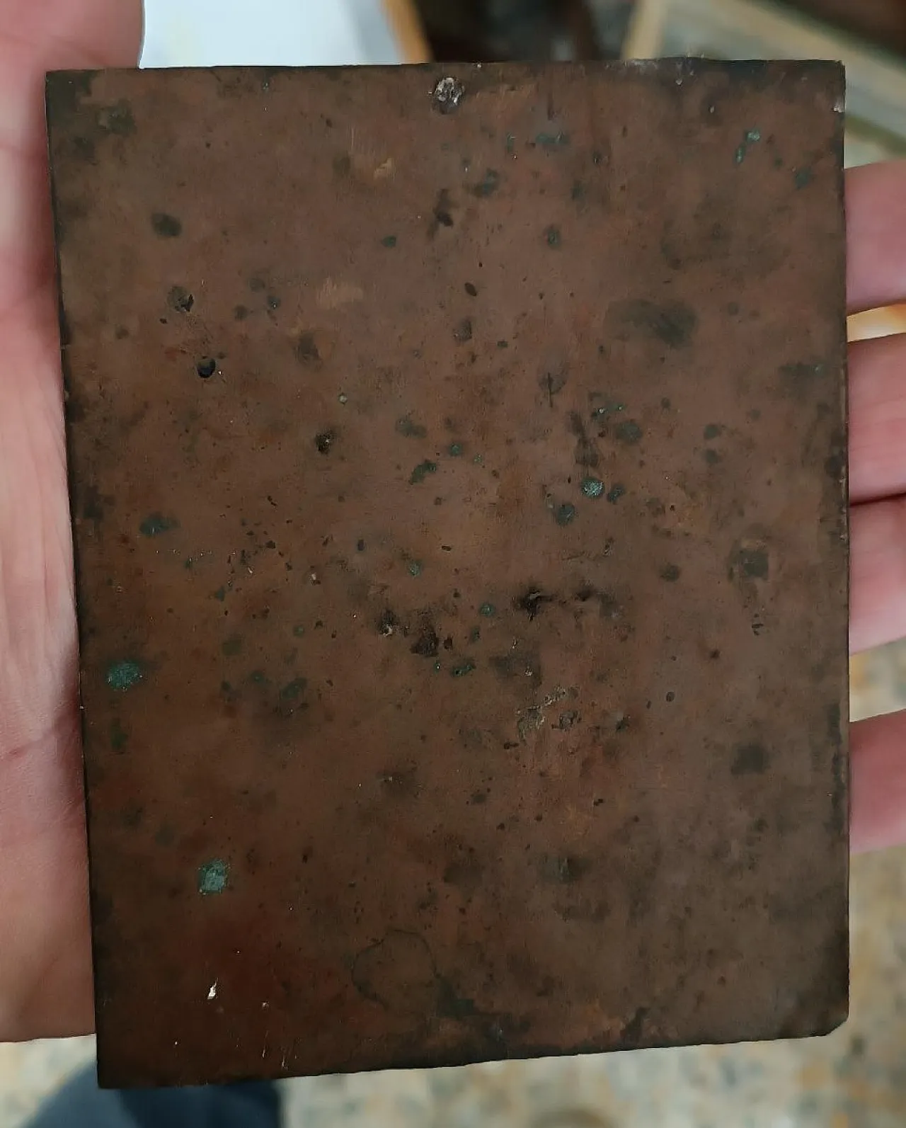 Virgin Mary, copper painting, 18th century 6