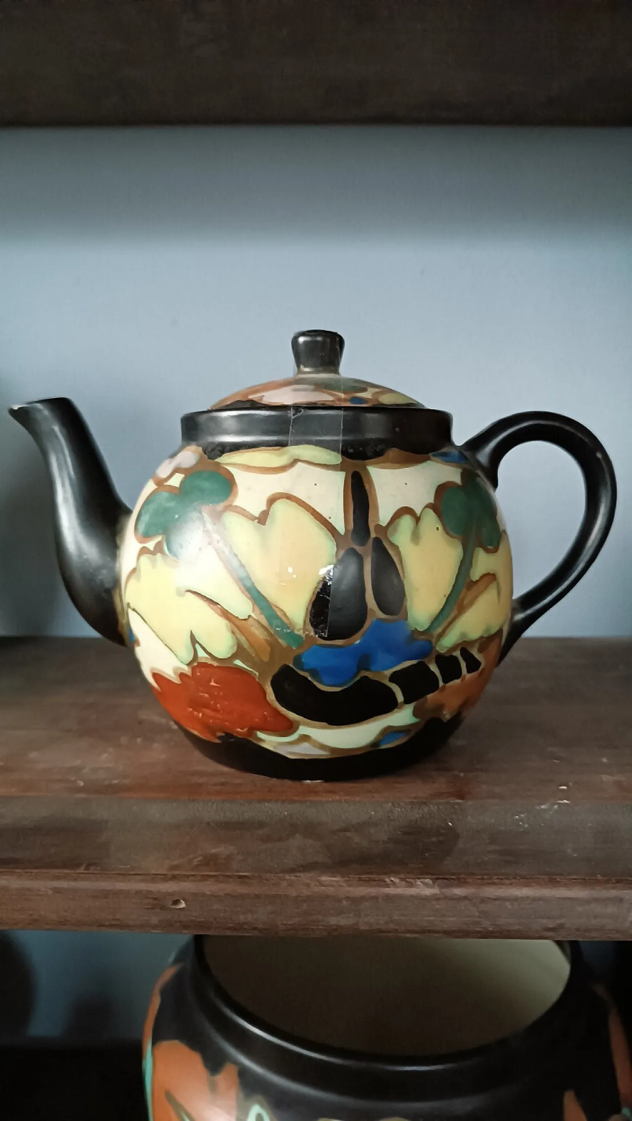 Ceramic teapot montoise bergen, early 20th century 1