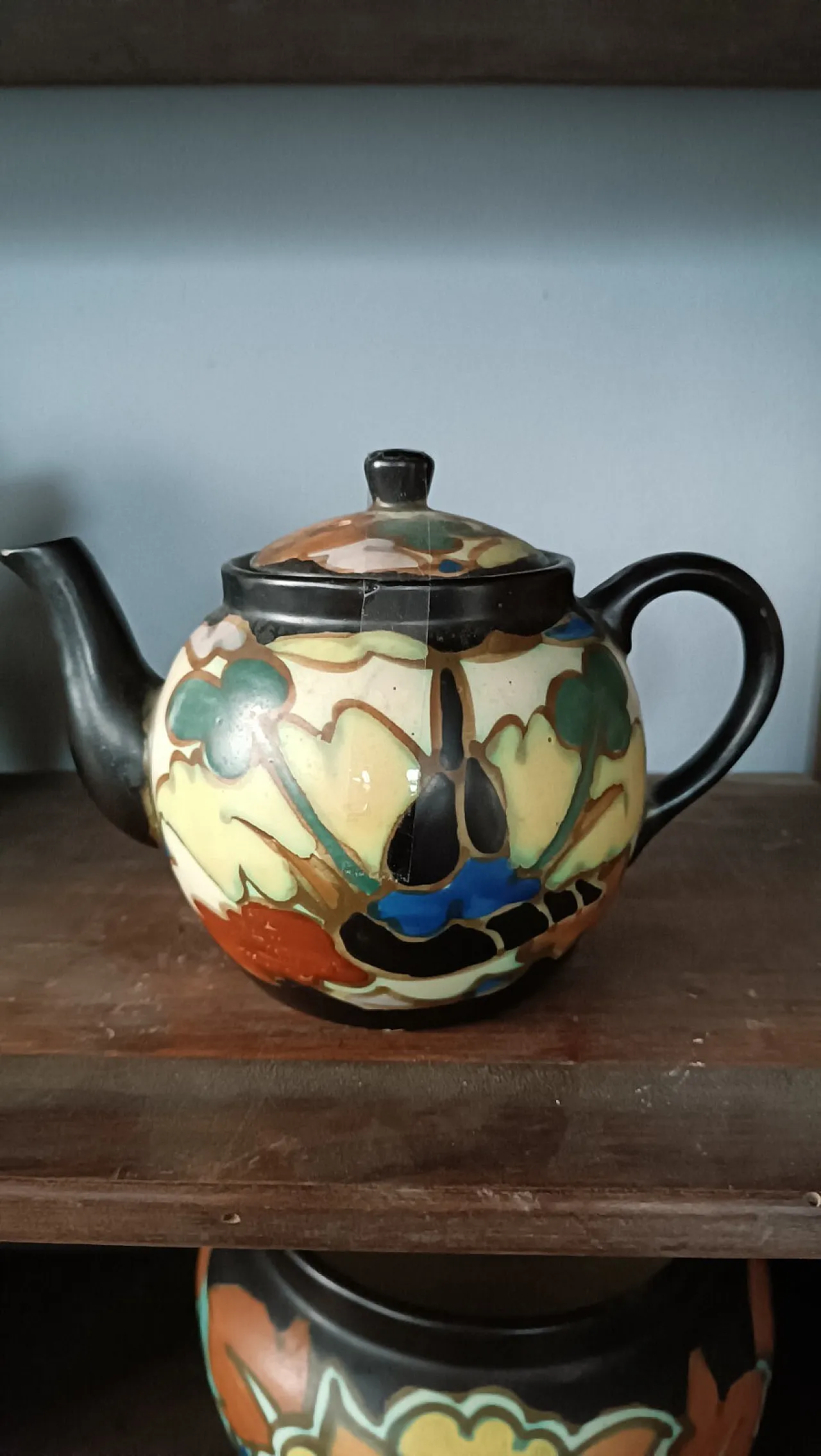 Ceramic teapot montoise bergen, early 20th century 2