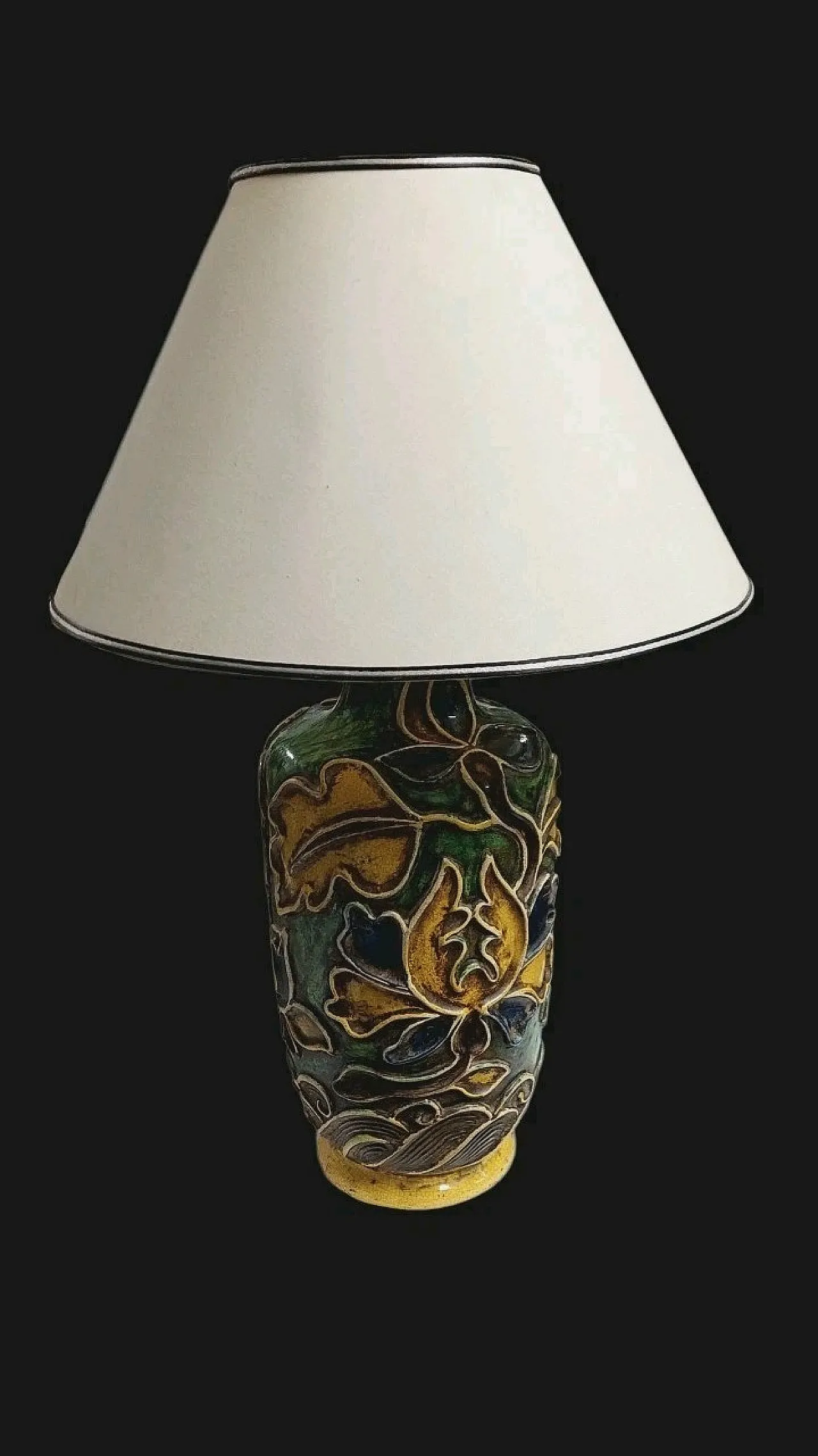 Ceramic lamp by Ugo Zaccagnini, 1930s 1