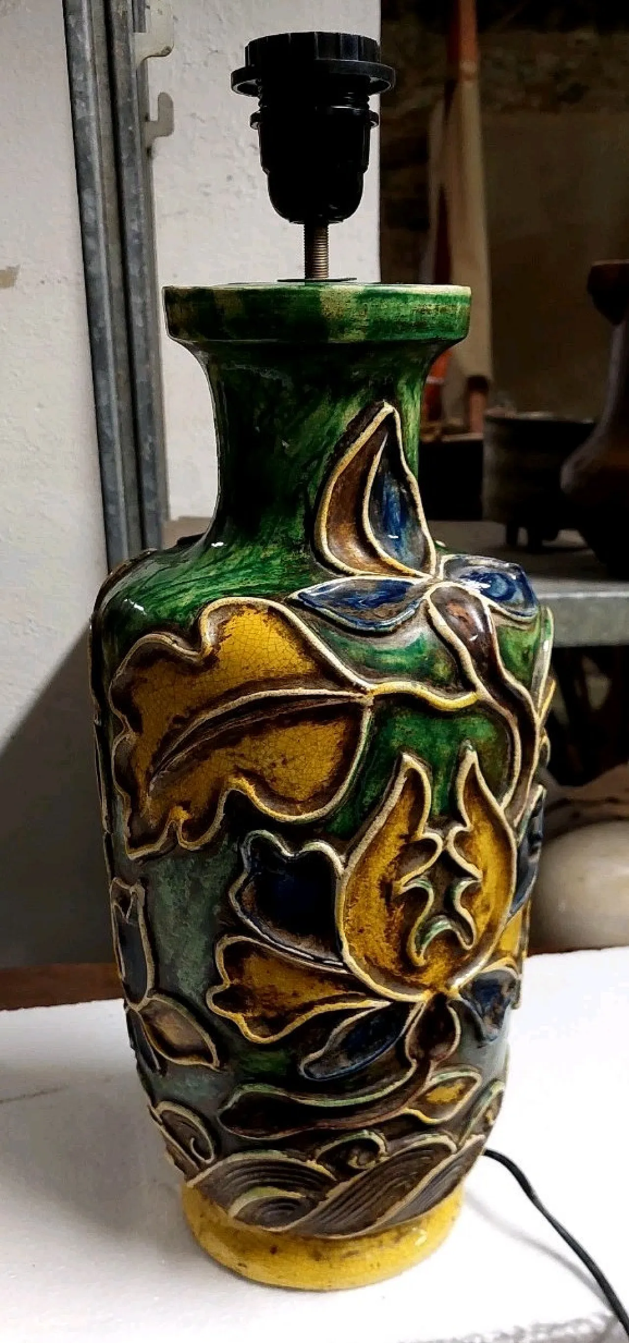 Ceramic lamp by Ugo Zaccagnini, 1930s 10