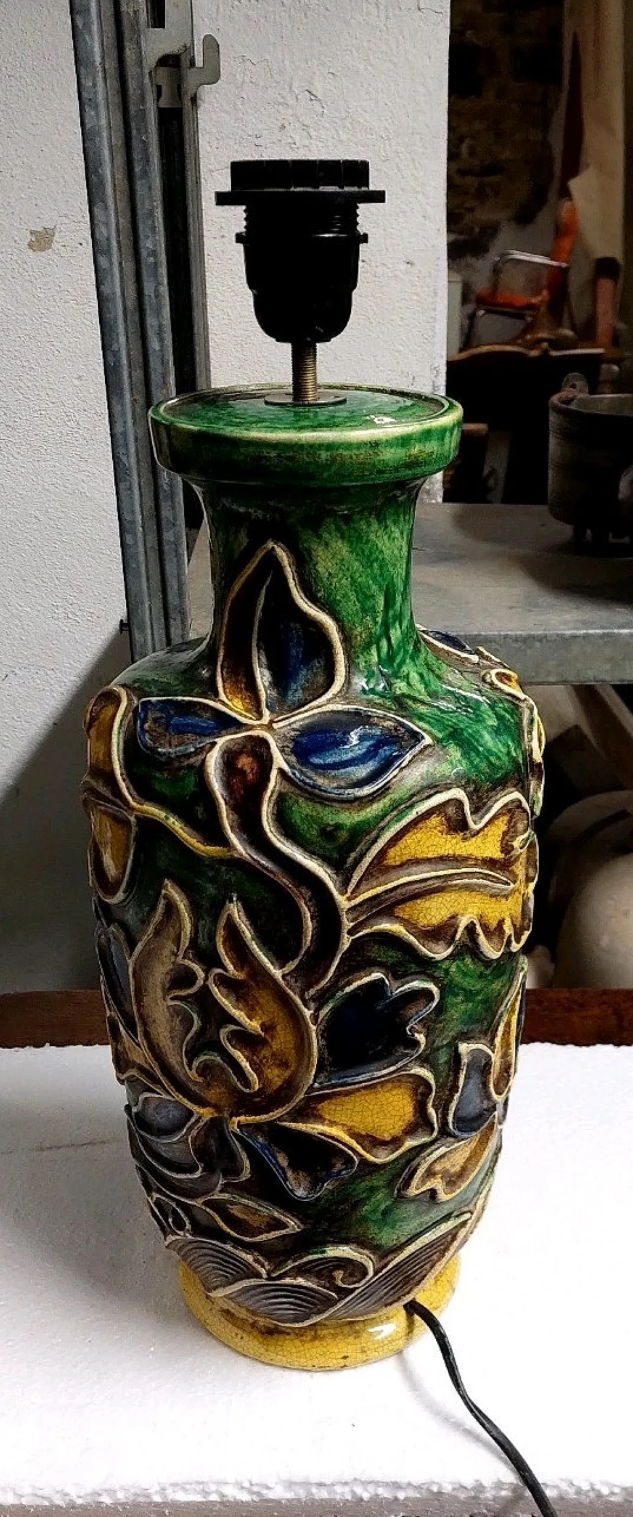 Ceramic lamp by Ugo Zaccagnini, 1930s 12