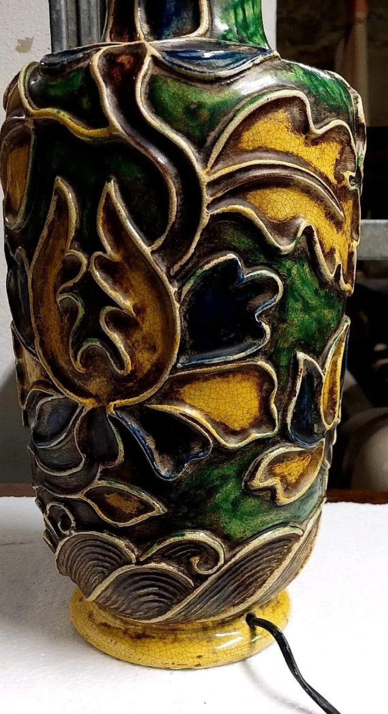 Ceramic lamp by Ugo Zaccagnini, 1930s 15